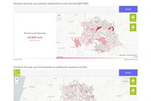 Observatorio Diputación de Cáceres: Despoblamiento territorial.